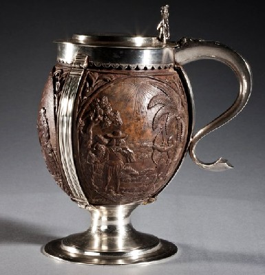 Carved Coconut Tankard